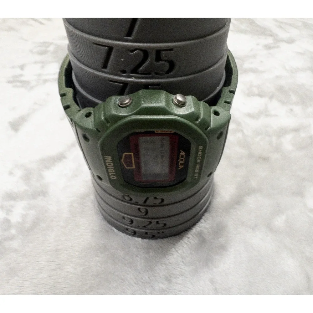 Vtg Timex ACQUA Indiglo OD Green Mens 40mm Digital Watch